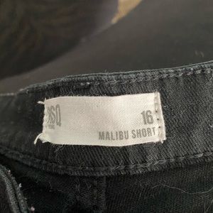 Black jean shorts